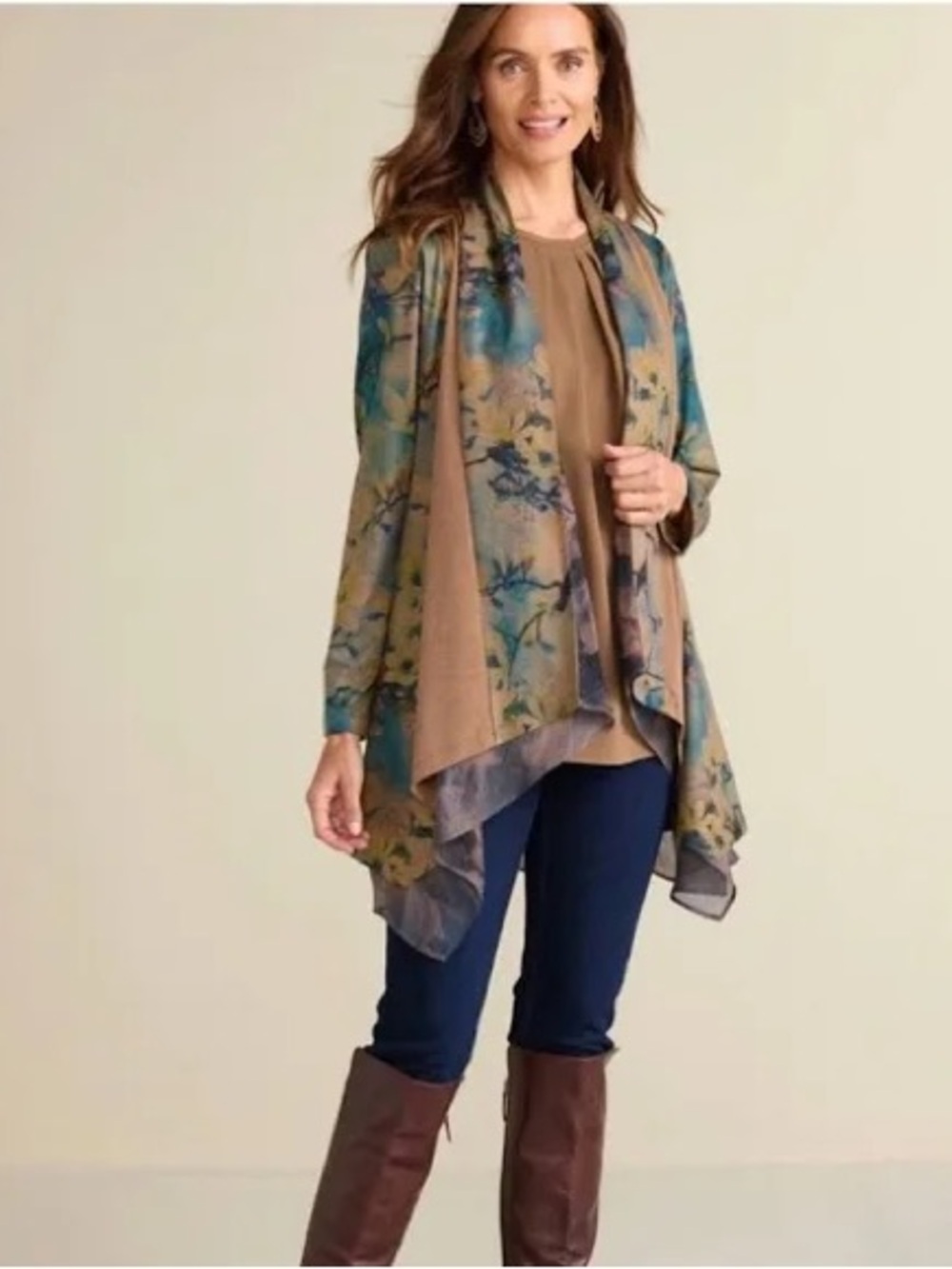 Soft Surroundings Tea Garden Cardigan size XL